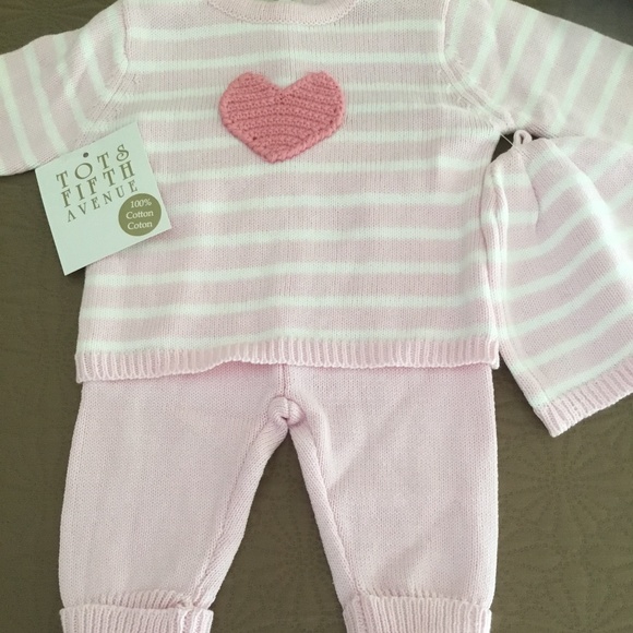 Other - Baby Sweater Set NWT- Pink 3-6 months